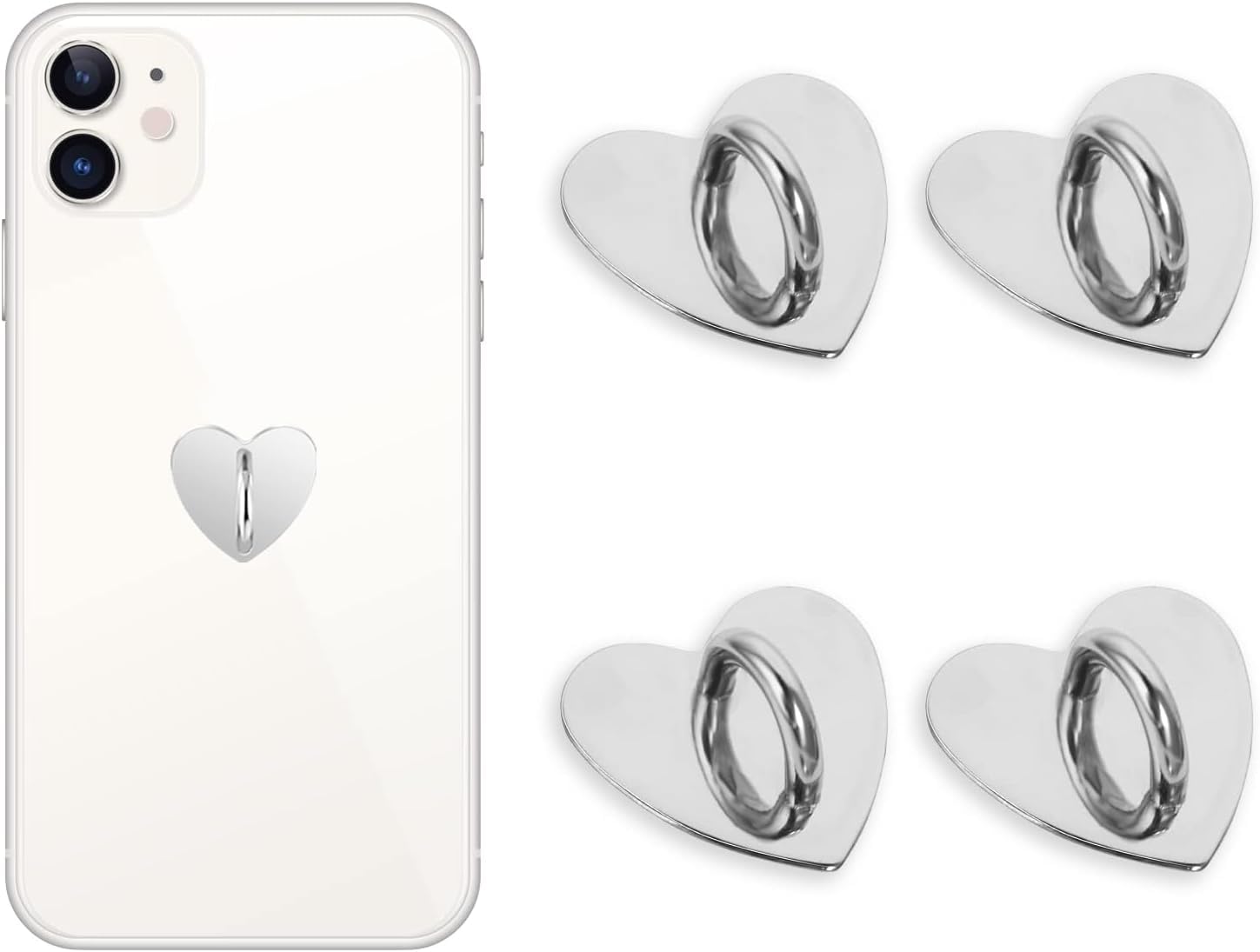 Amazon | キーリングハンガー スマホパーツ スマホアクセサリー ハート