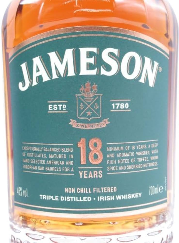 Amazon.co.jp: ジェムソン 18年 正規品 46度 700ml : 食品・飲料・お酒
