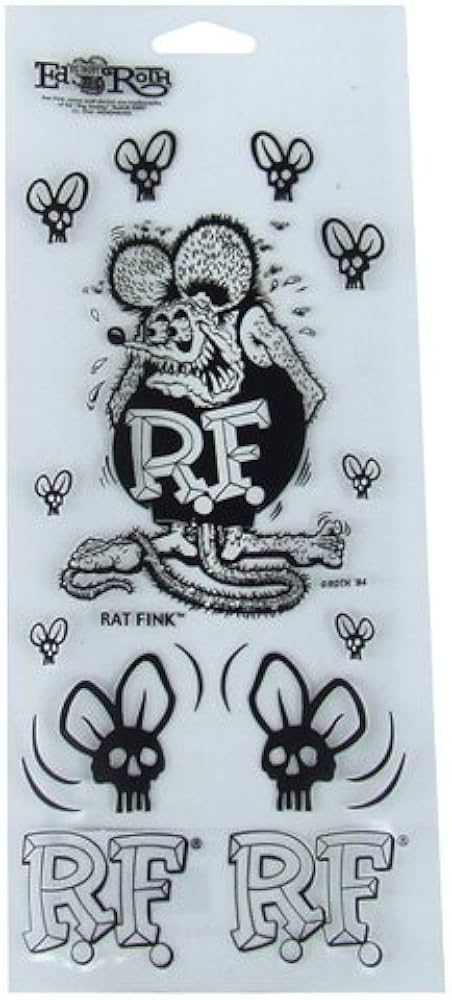 Amazon.co.jp: ラットフィンク Skull Fly デカール ブラック : 車＆バイク