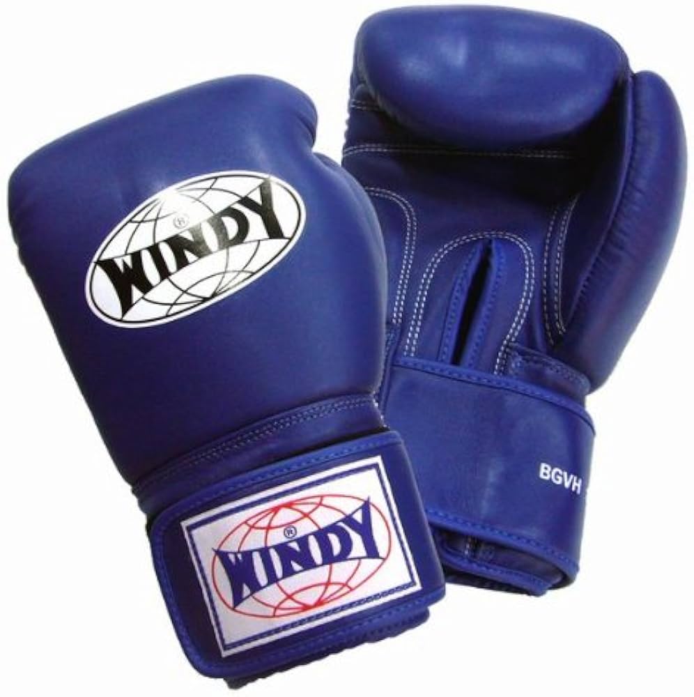 Amazon.co.jp: WINDY ボクシンググローブ 本革製 10オンス ブルー