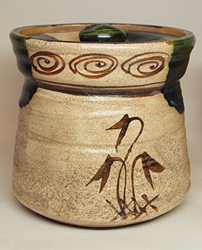 Amazon.co.jp: 瀬戸焼 織部水指 先代 山口錠鉄作 : ホーム＆キッチン