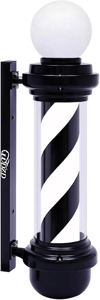 Amazon.co.jp: WDZD 27'' Barber Pole 68 cm サインポール、白黒