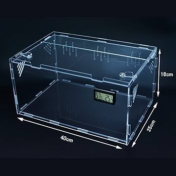 Amazon | Ghims 爬虫類 ケージ 飼育ケース 温度湿度計付き 昆虫 透明