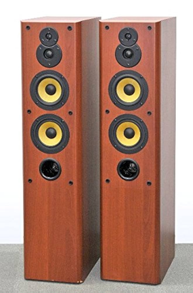 DENON スピーカー 2台セット デノン ウーファーオレンジ 動作確認済み