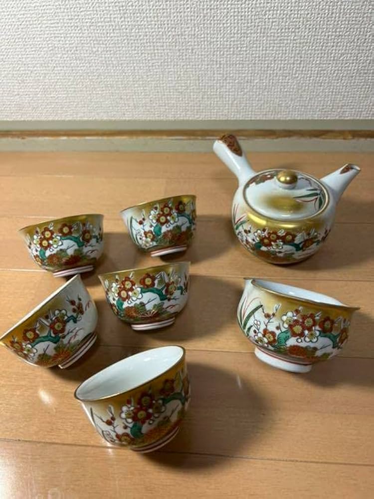 明治九谷焼茶器セット（急須・湯冷湯呑み5個） Amazon.co.jp: 138