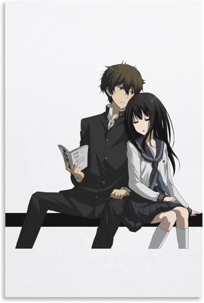 Amazon.co.jp: 絵画 折木奉太郎 千反田える 氷菓 ポスター アート