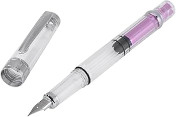 Amazon | 透明な万年筆 4ピース 透明軸 0.5mm Fポイント 文房具 日常