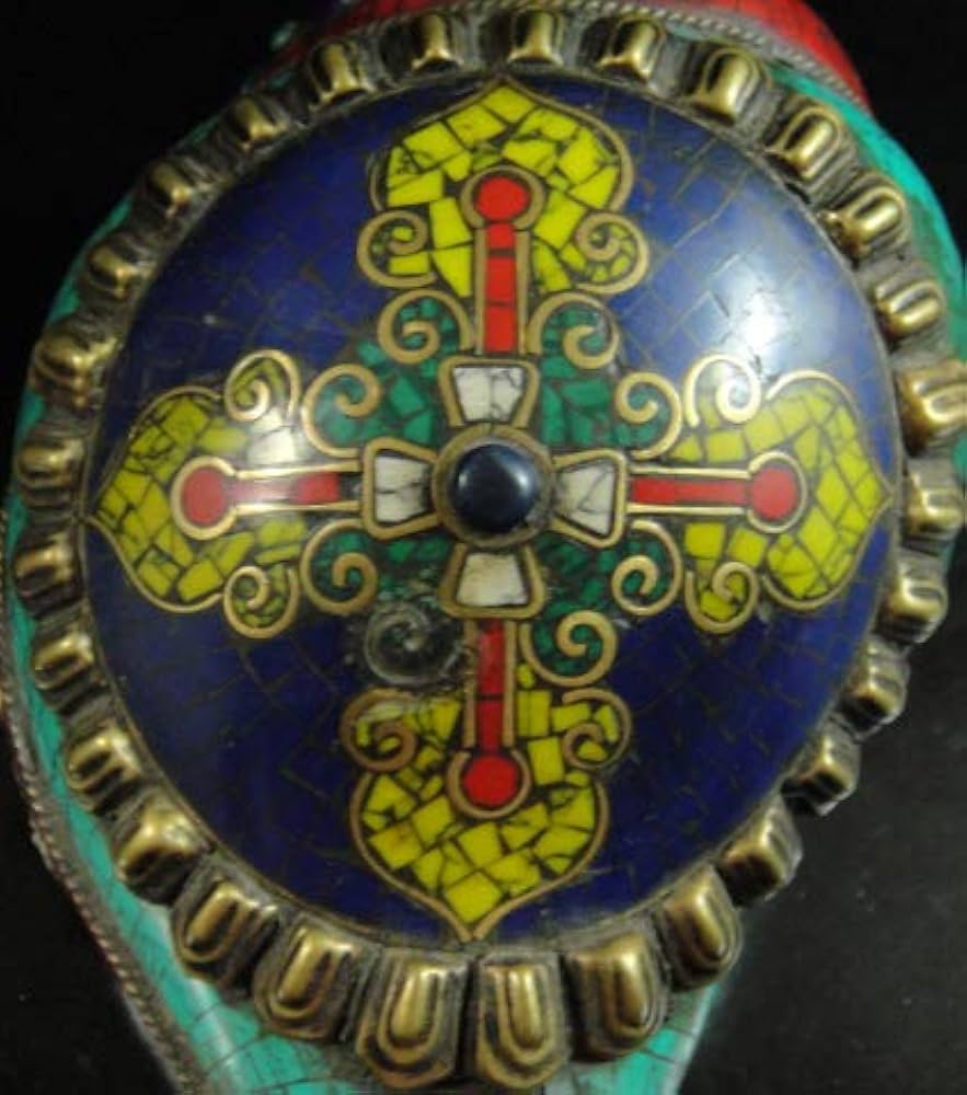 ◇チベット密教法具 法螺貝（シャンカ）羯磨（カツマ)-3 Amazon.co.jp