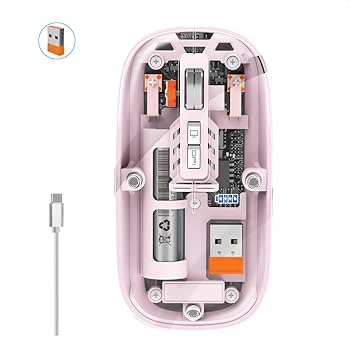 Amazon | クリアゲーミングマウス 2.4G Bluetooth対応ワイヤレスマウス