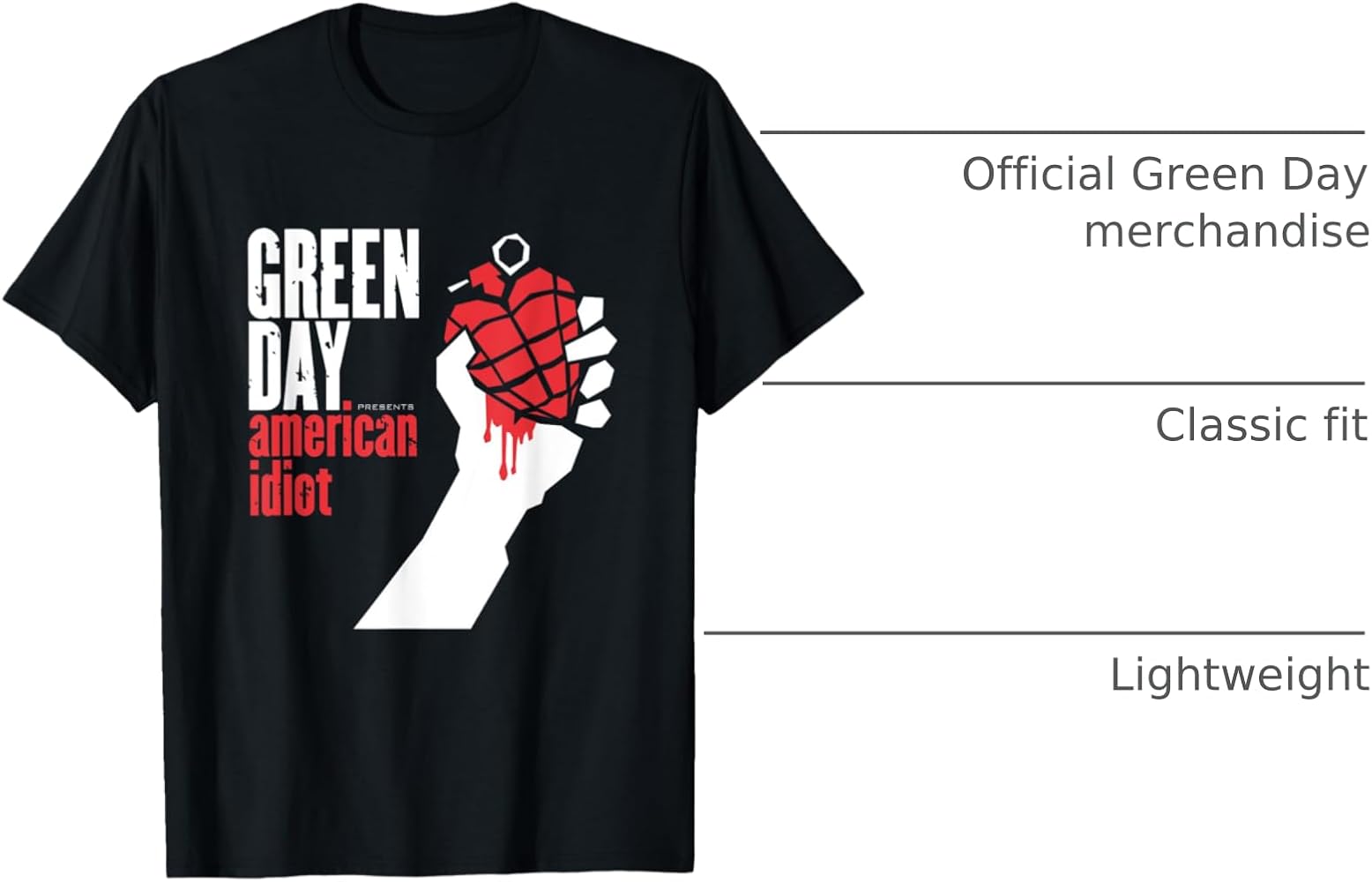 Amazon.com: Green Day American Idiot T-Shirt : Clothing, Shoes