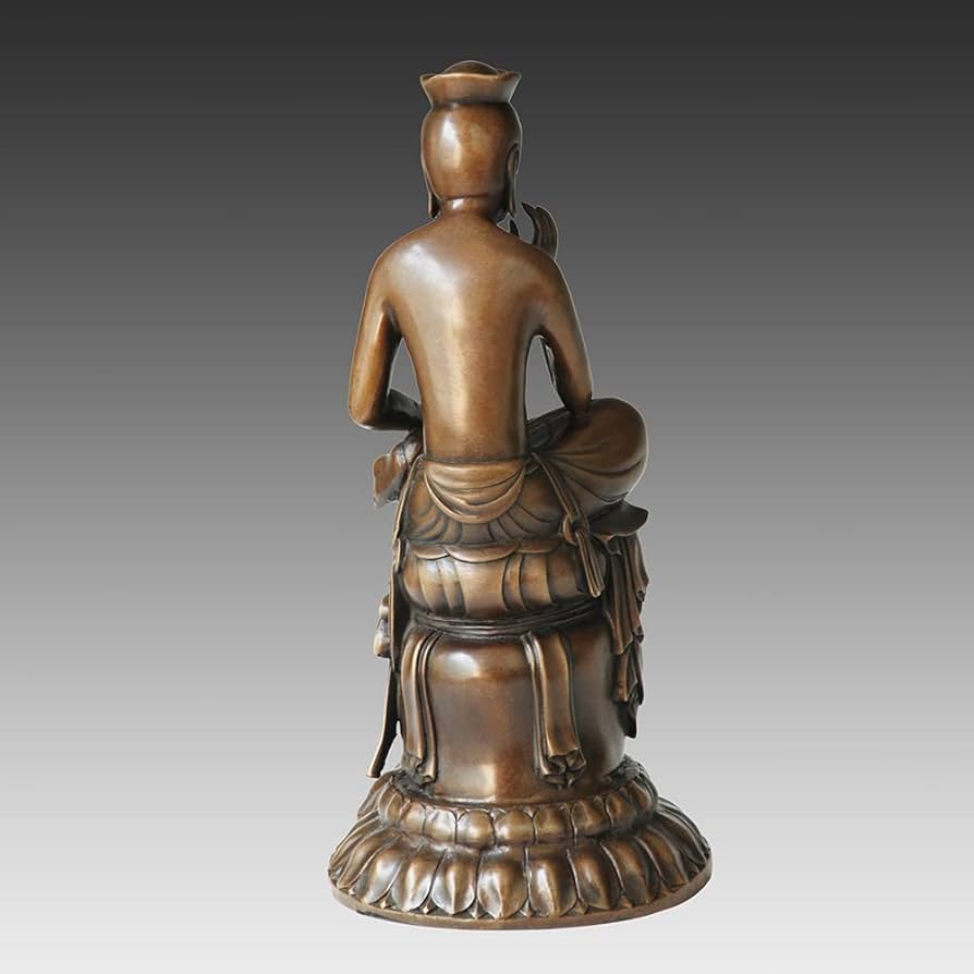 仏教美術☆仏像 銅鑼 太鼓 18cm☆アジア 神像 天使 置物 ブロンズか