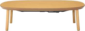 Amazon | 無印良品 楕円こたつ ナチュラル 幅130×奥行75×高さ37cm MJ