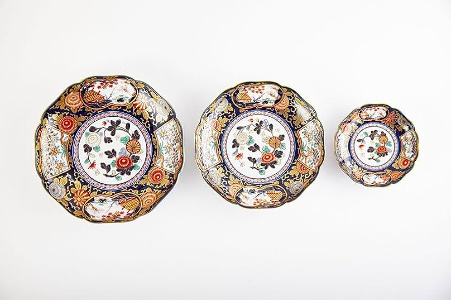 Amazon.co.jp: 有田焼 琳派 古伊万里 様式 盛皿 特小 和皿 19.5cm