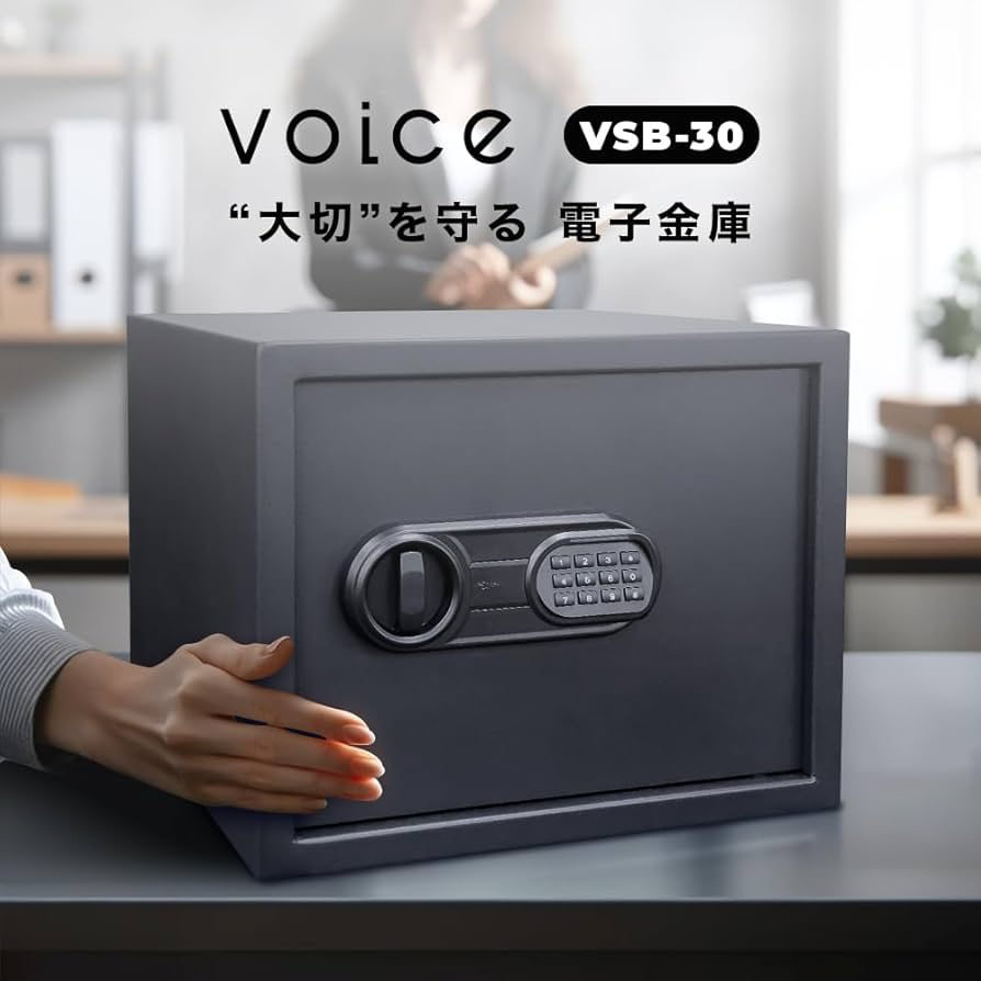 Amazon.co.jp: VOICE 金庫 小型 家庭用 27Lセーフティーボックス 電子