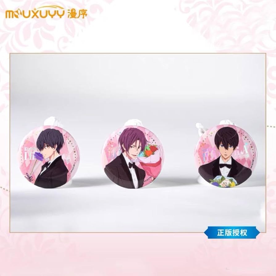 Free! 松岡凛 中国 缶バッジ 缶マグネット ホログラム タキシード スーツ