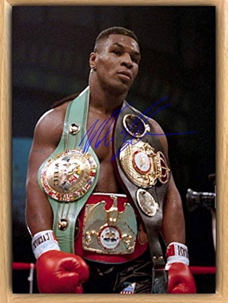 マイク・タイソン Mike Tyson 直筆サイン ボクシンググローブ 赤