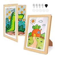 Amazon.co.jp: YTOPRO 2個セット アートフレーム 子供の絵 a4額縁