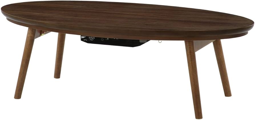 Amazon.co.jp : ぼん家具 こたつテーブル 折りたたみ 楕円形 120cm幅