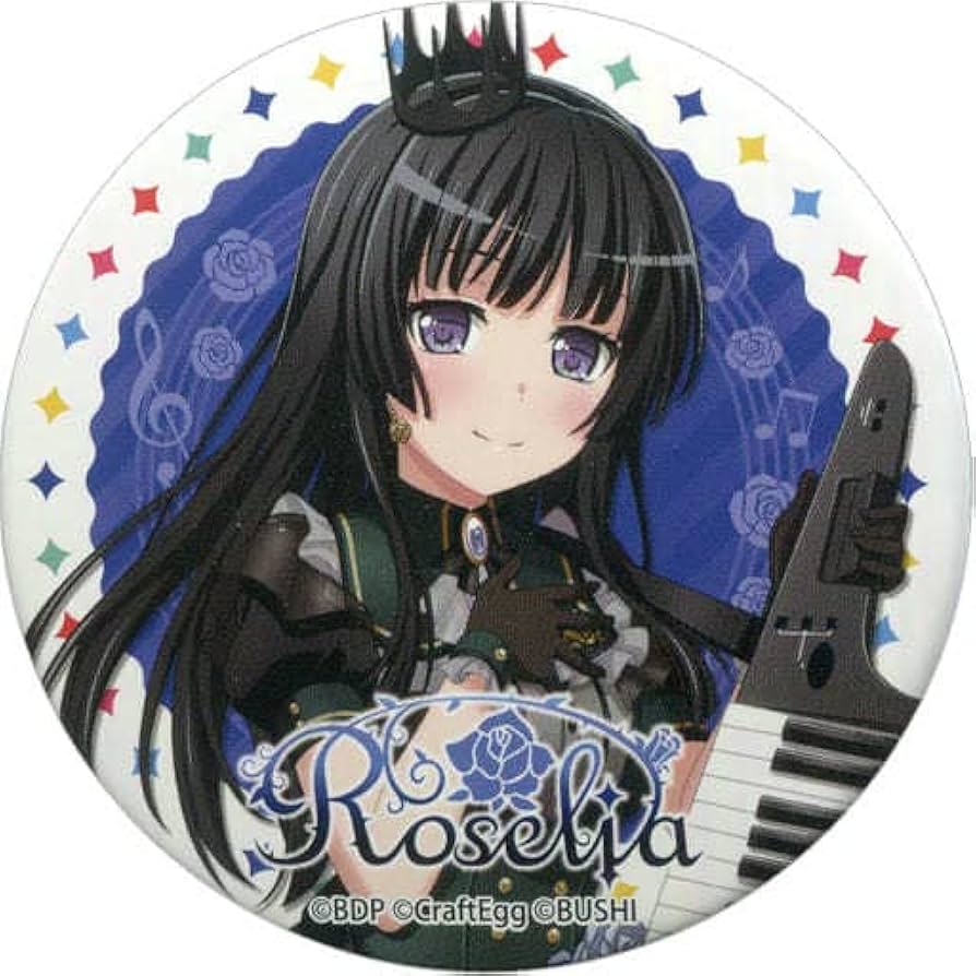 BanG Dream! Flamme Wasser缶バッジ 白金燐子 Roselia 「Flamme