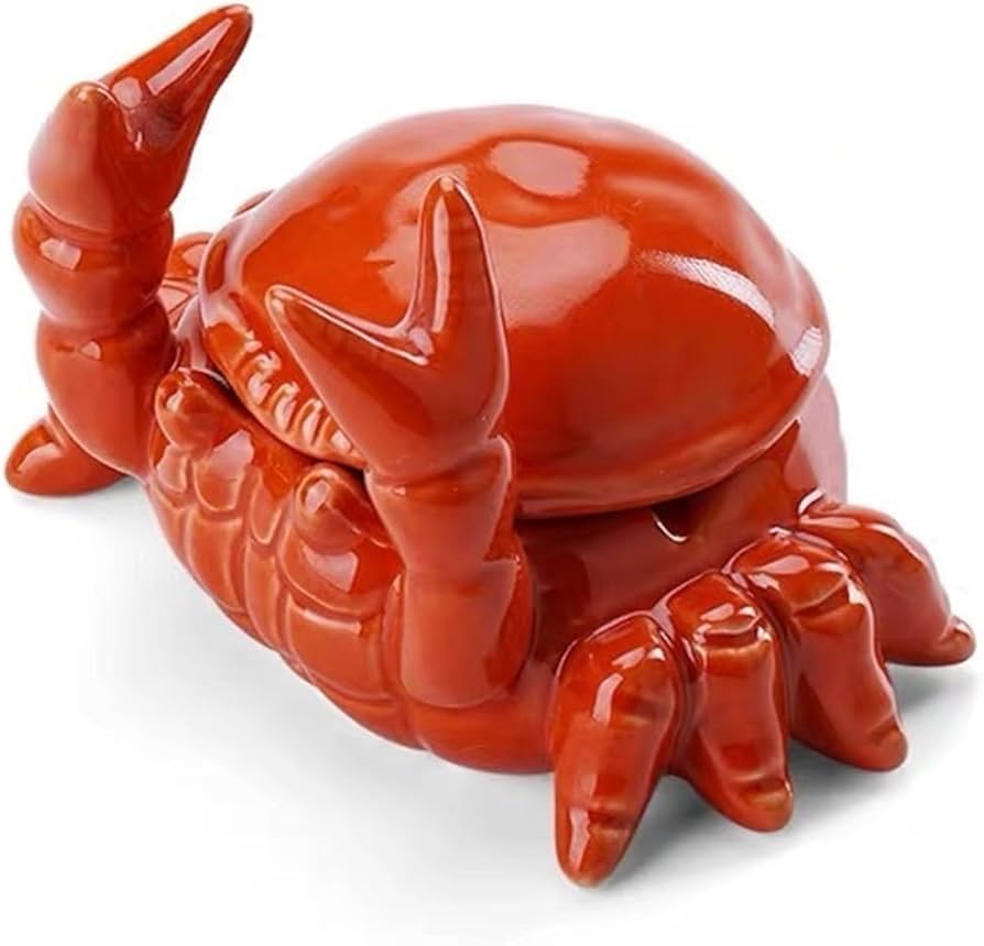 Amazon.com: JINSHENGXIN Crab Ceramic Ashtray Small Tea Pet Office