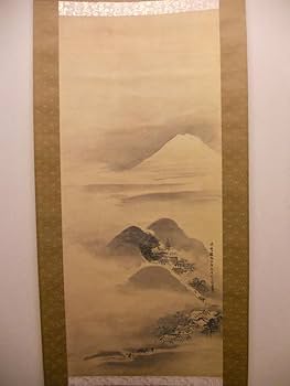 昇龍、日本画 、狩野探幽(複製)木箱入り、中古軸、送料無料 昇龍、日本