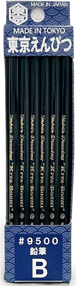 Amazon | 北星鉛筆 鉛筆 東京えんぴつ #9500 B 12本 47005 | 鉛筆