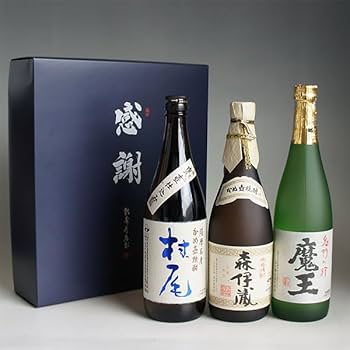 Amazon.co.jp: 森伊蔵・魔王・村尾 芋焼酎3M 飲み比べ 中サイズ3本