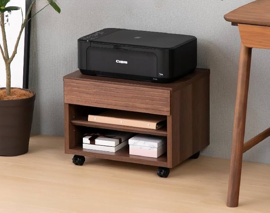 Amazon.co.jp: プリンター台 Wifiラック 書斎 無垢材 アルダー
