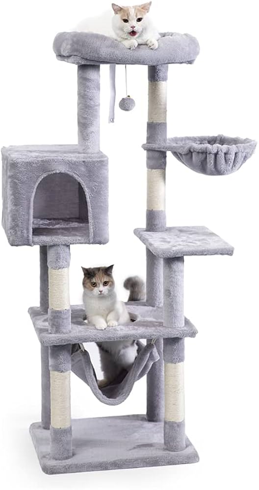 Amazon.co.jp: AIFY省スペース キャットタワー スリム 安定強化構造