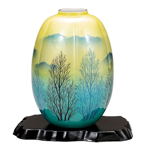 九谷焼・銀彩花紋・香跳作