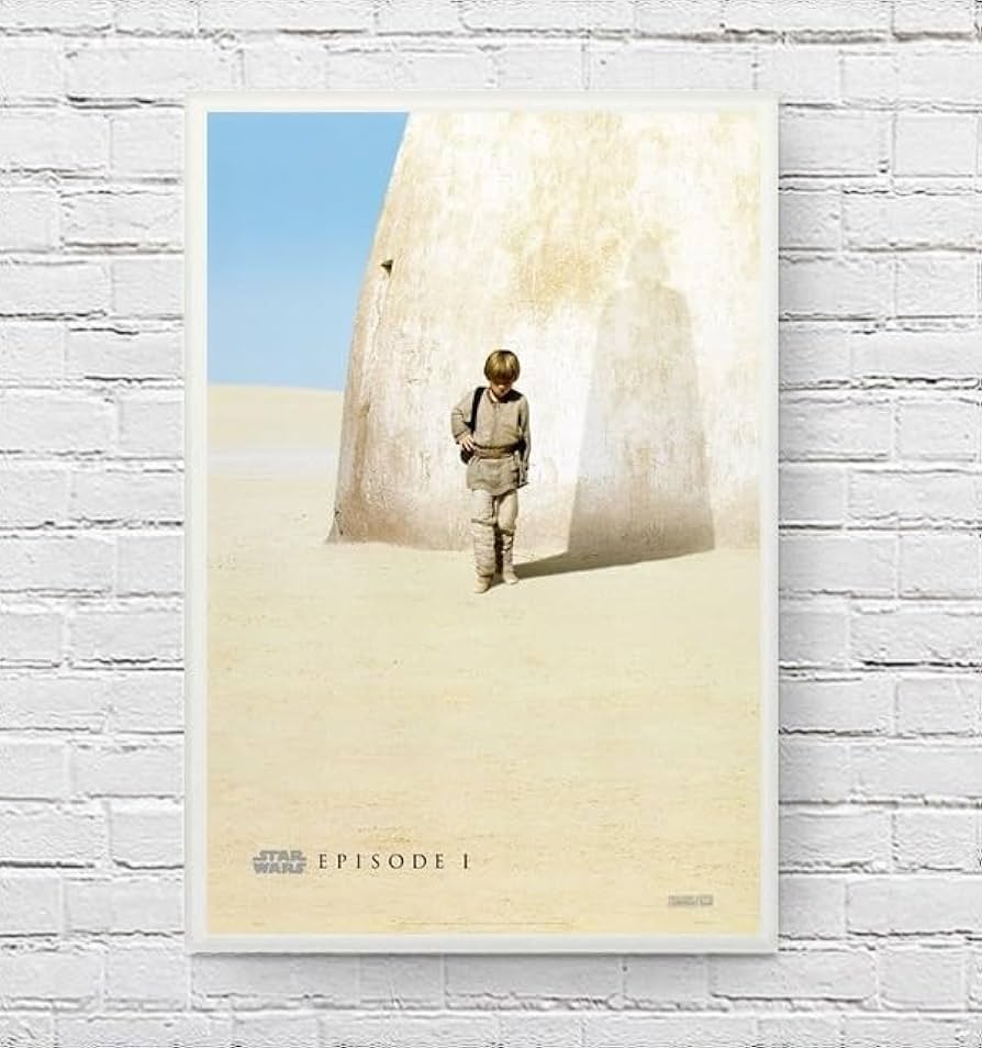 Amazon.co.jp: 【フレーム付-白-】 映画ポスター スターウォーズ