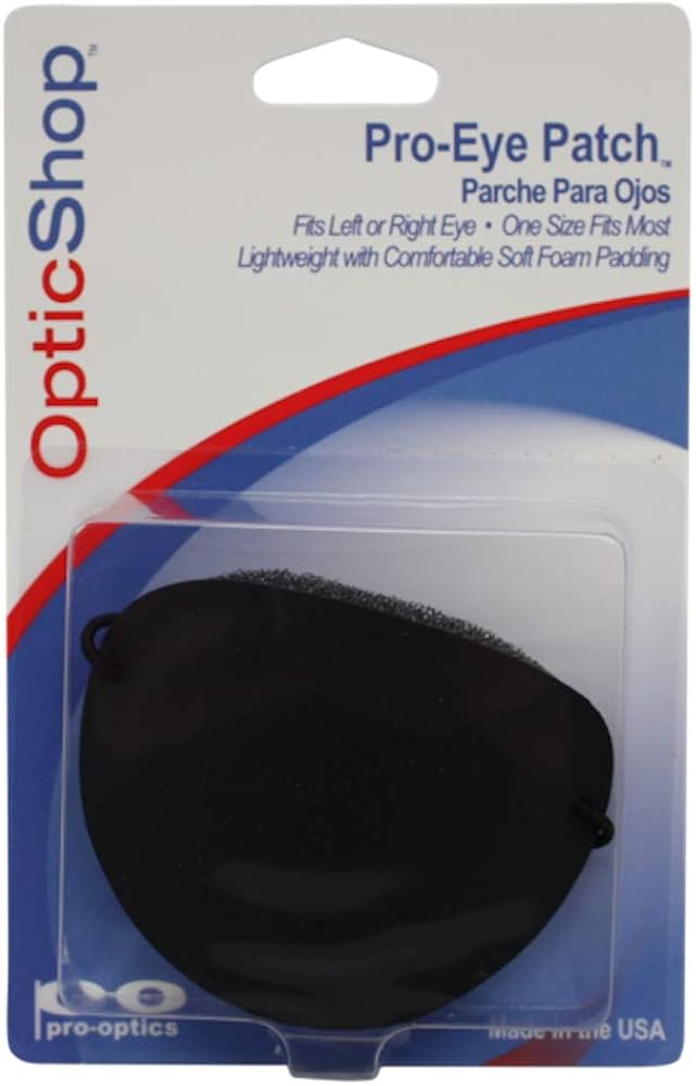 Amazon.com: Pro-Eye Patch-Plastic Front Black Eye Patch (1