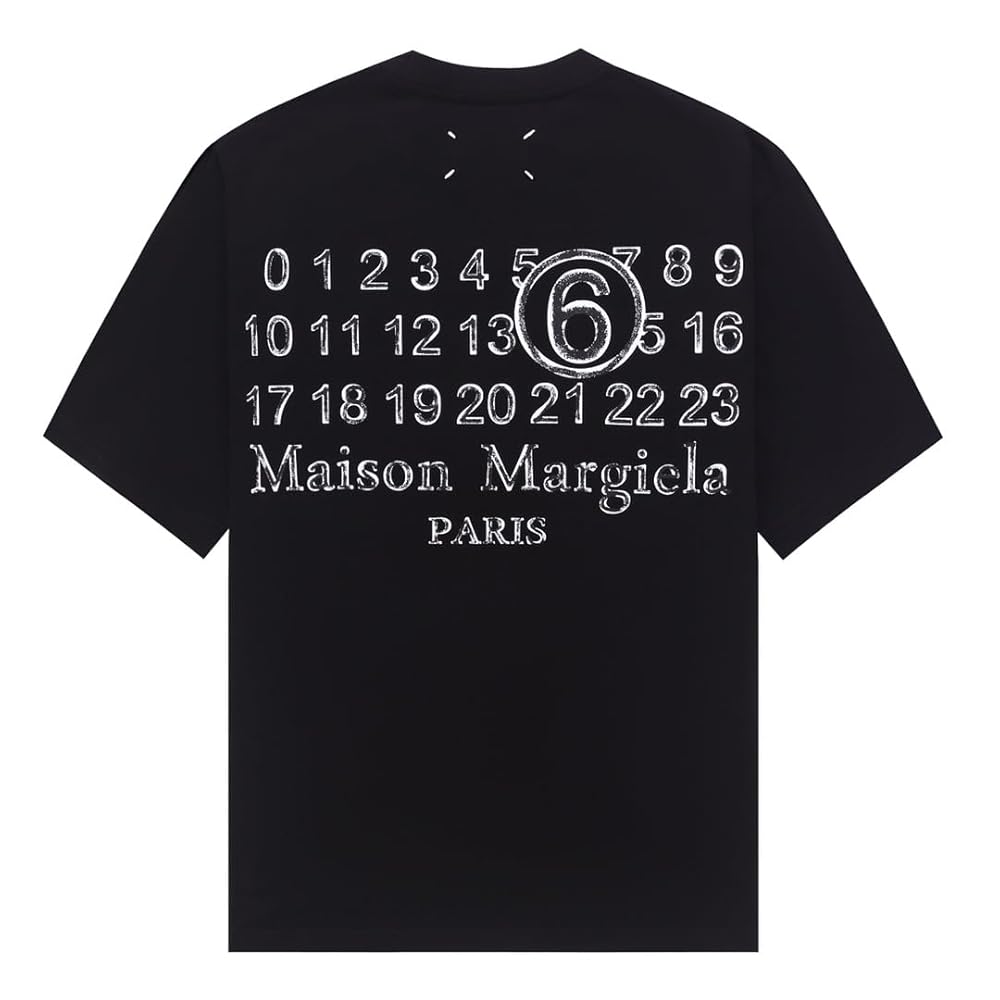 Maison Margiela 人気 マルジェラ ロゴTシャツ ブラック Maison