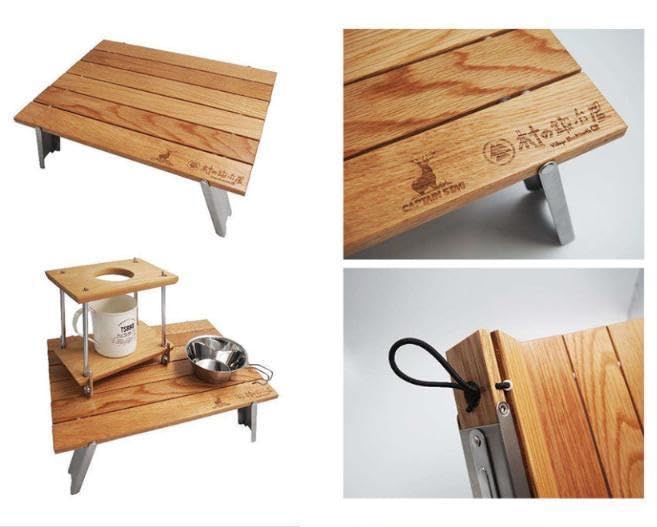 キャプテンスタッグ × 村の鍛冶屋 コラボ ウッドロールテーブル