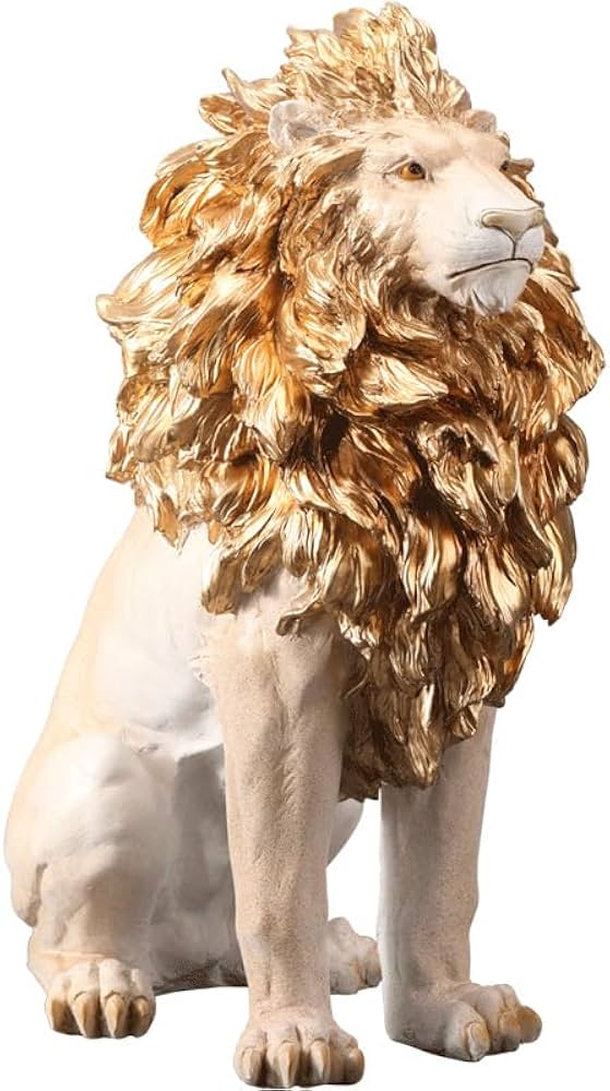Amazon.co.jp: 【Russelloko】オブジェ ライオン ラグジュアリー 置物