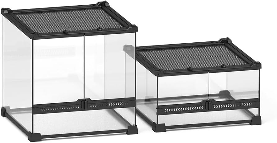 新品】 爬虫類・両生類・昆虫用 ガラス飼育ケージ 50×30×25cm Amazon