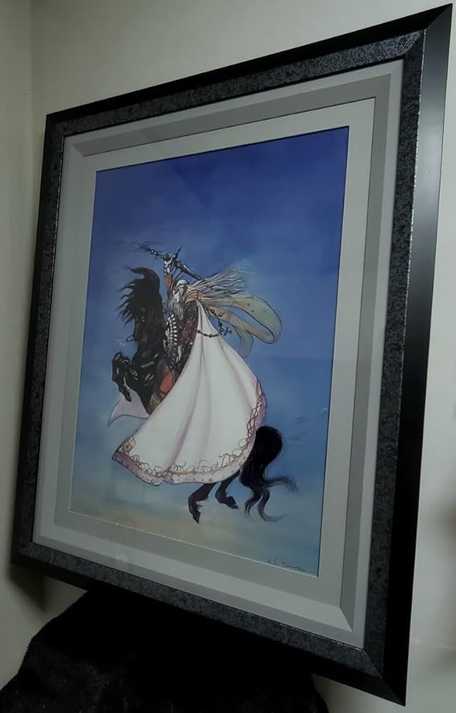 希少作品】真作 天野喜孝「赤い剣」版画 絵画 シルクスクリーン