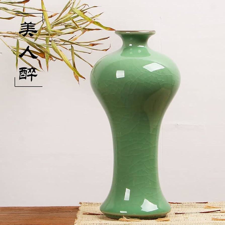 Amazon.co.jp: Seresの青磁の花瓶、3色-梅青&ピンク青、龍泉窯、中国製