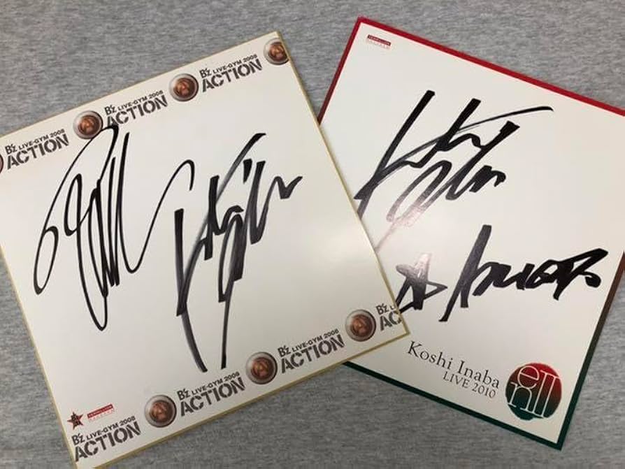 稲葉 サイン B'z B'z 稲葉浩志さんの直筆サイン色紙を買取りまい