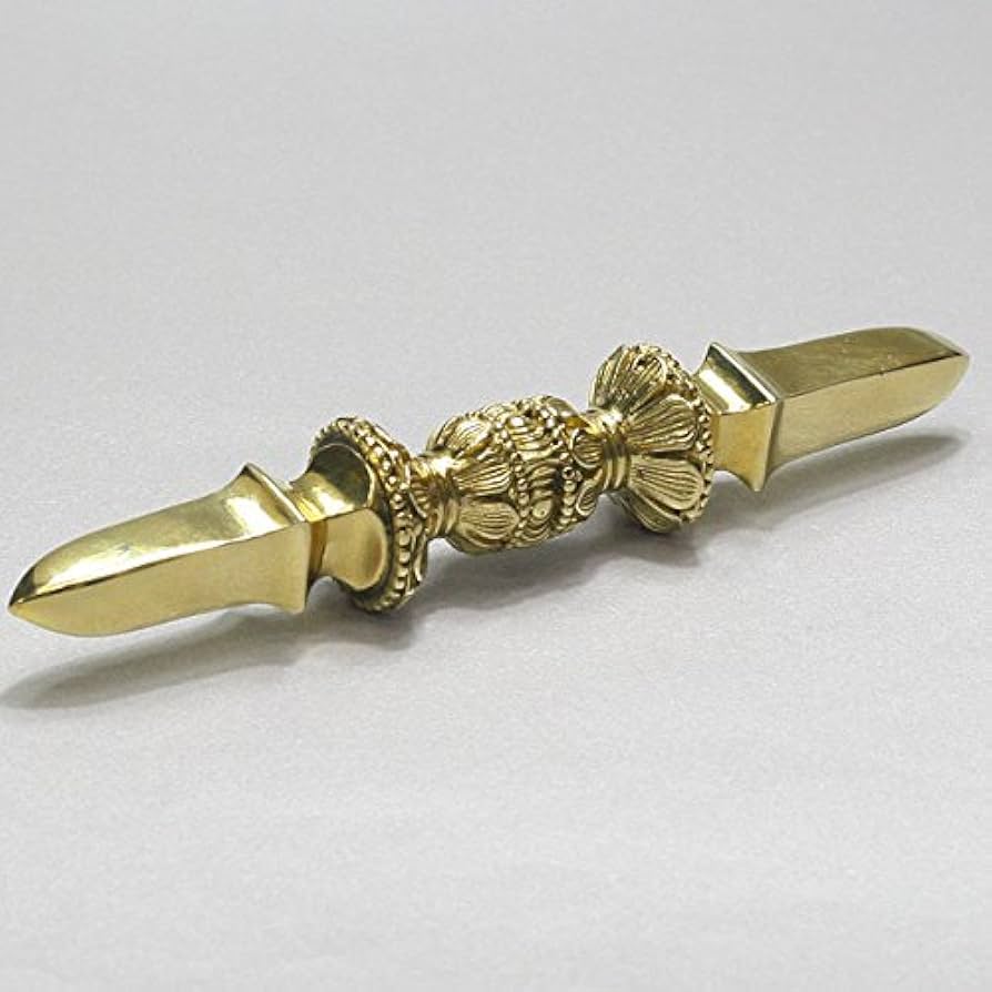 Amazon｜密教法具 独鈷杵 プルパ 金剛杭 両剣タイプ 精緻彫り 金剛杭