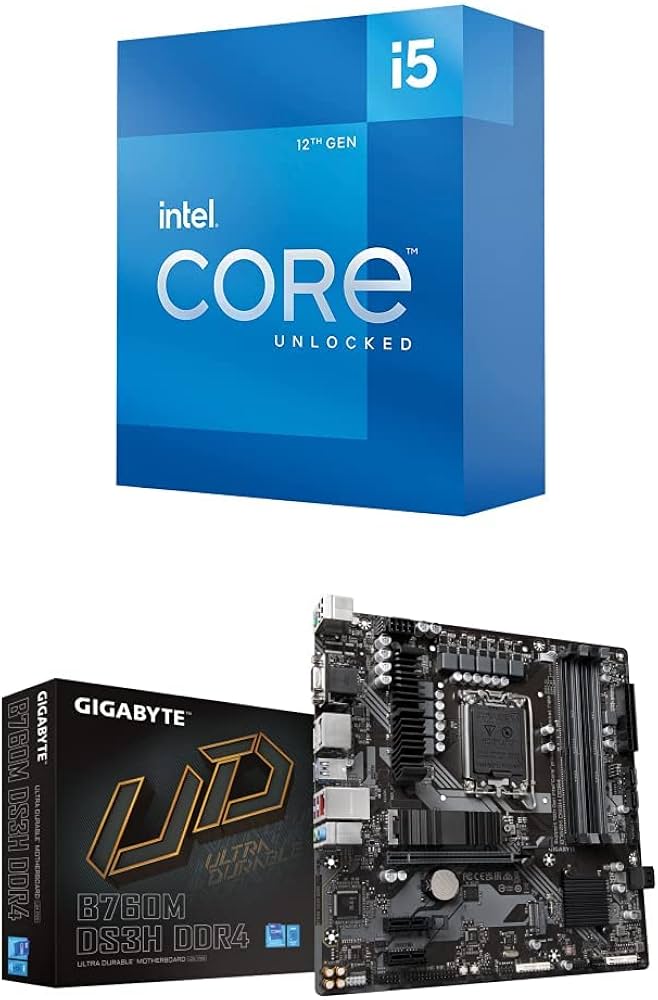 Amazon.com: Intel Core i5-12600K + GIGABYTE B760M DS3H DDR4