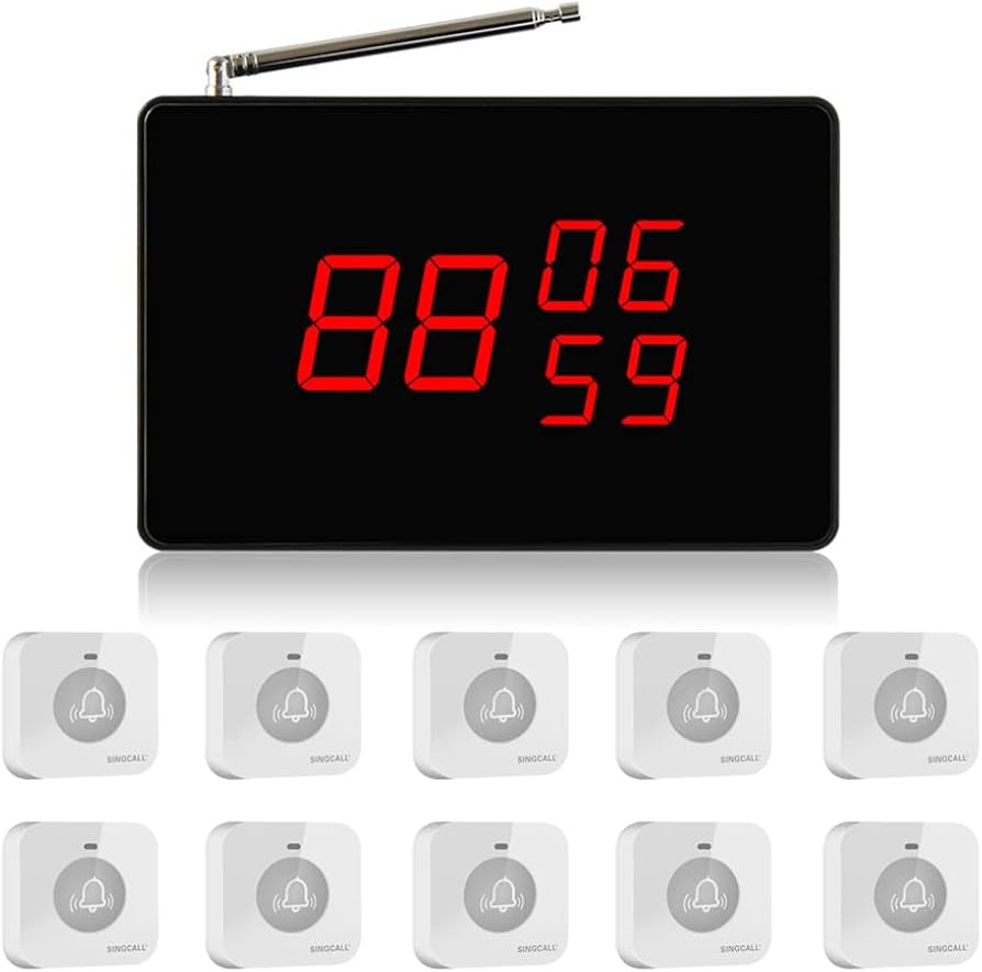 Amazon.co.jp: SINGCALL 呼び出しベル 飲食店 呼出しチャイム 飲食店