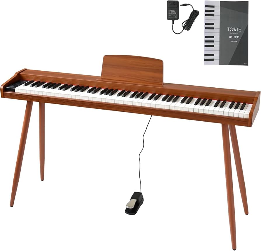 Amazon | 電子ピアノ88鍵セミウエイテッドキーボードピアノ、初心者用