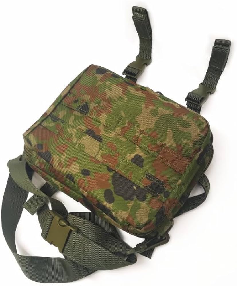陸自迷彩 LEM チェストリグ フロントジッパーポーチ2種付き