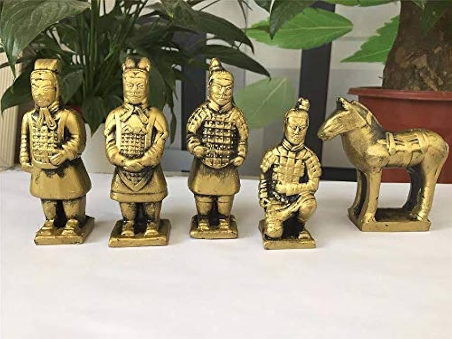Amazon.co.jp: 兵馬俑 中国 秦の始皇帝 陶器 置物 オブジェ 歴史