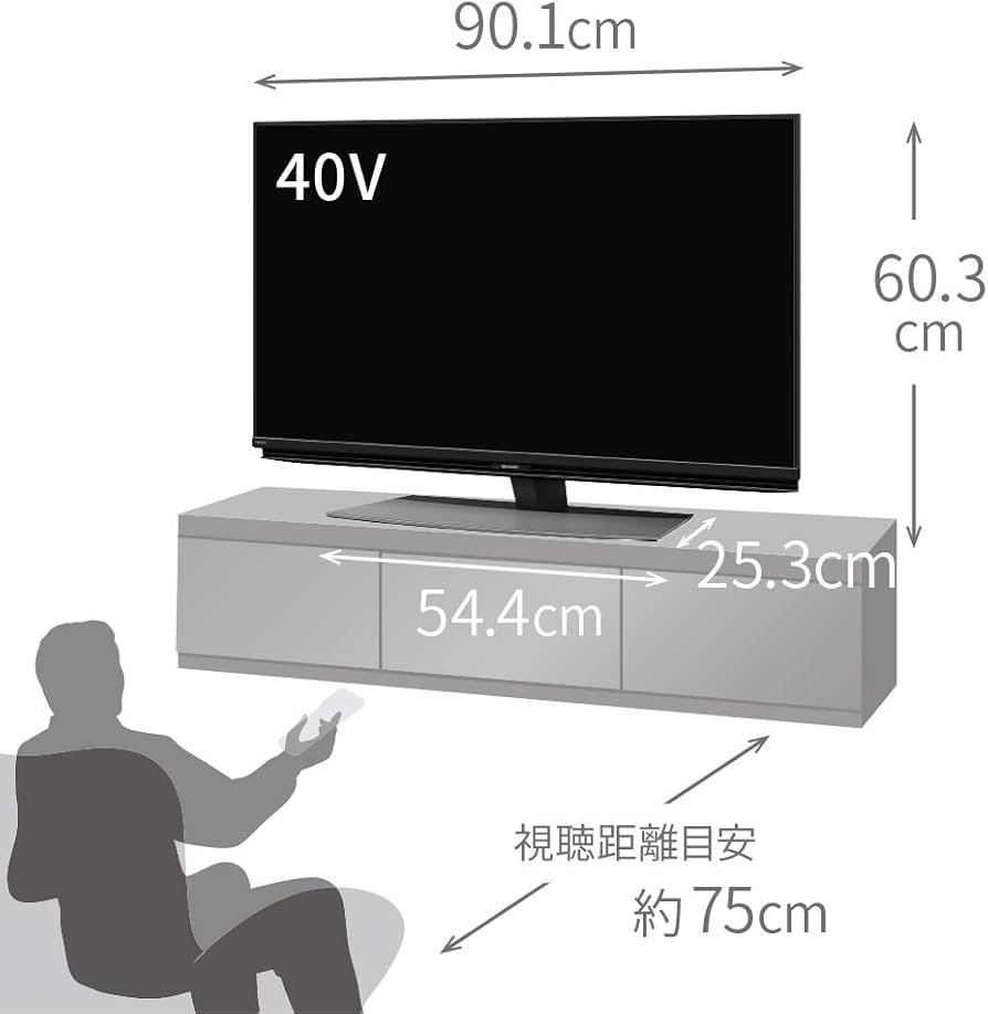Amazon.co.jp: Sharp Aquos 4T-C40CL1 40V LCD TV, 4K Built-In Tuner