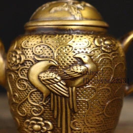 銅器 銅壺 麒麟茶壺 提梁壺 煎茶器 茶道具 装飾品 工芸品 置物 銅