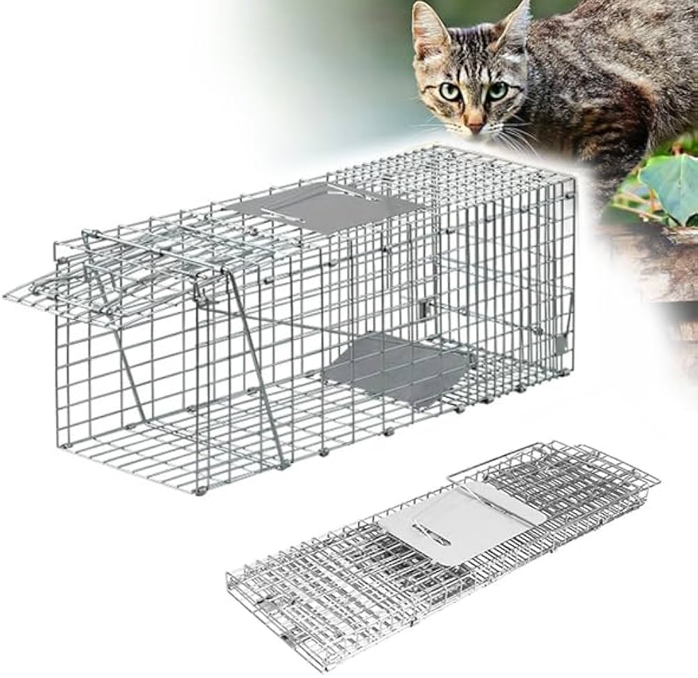Amazon.co.jp: 捕獲器 踏み板式 猫の保護器 トラップ 動物用 （ サイズ