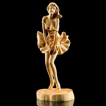 Amazon.co.jp: Lake key 女性像 美少女像 木製 伝統美術品 フィギュア