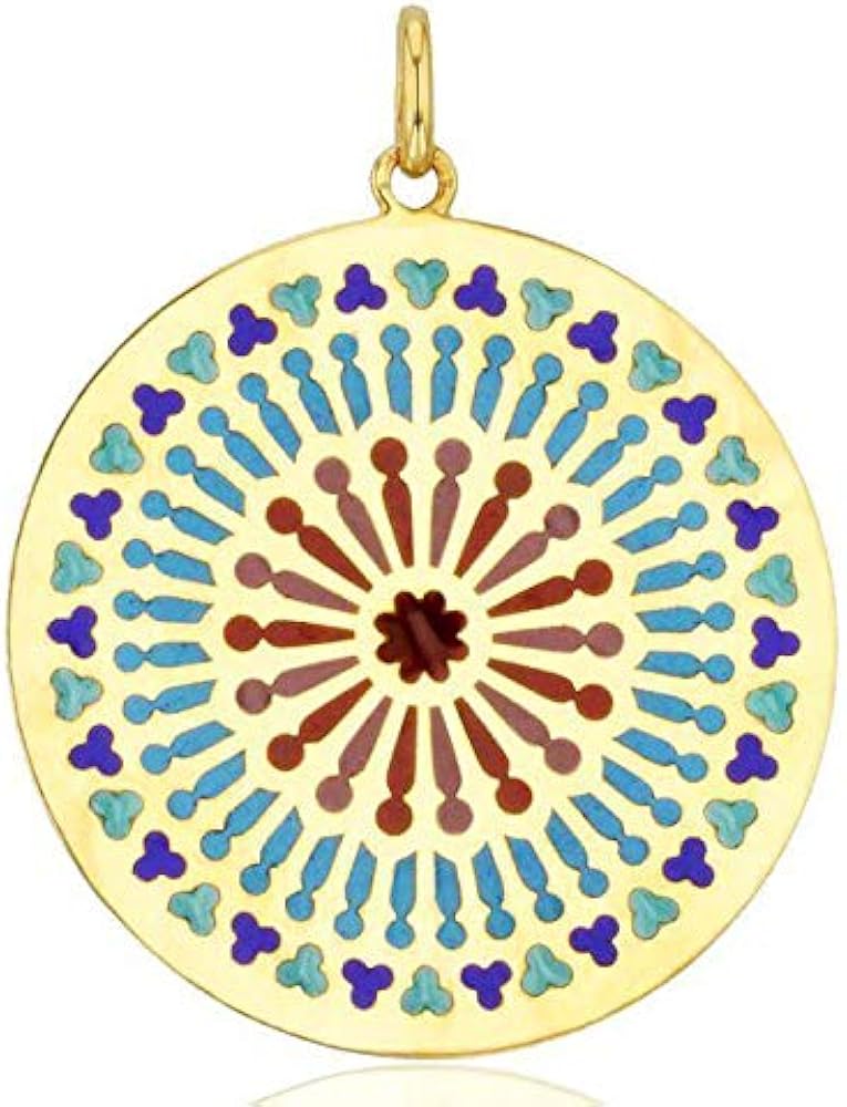 Amazon | バラ窓 ペンダントチャーム パリノートルダム大聖堂 18金